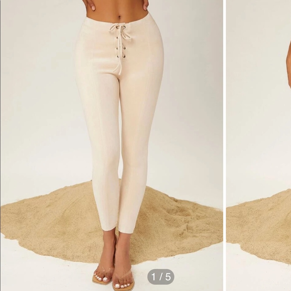 Shein suede ankle pants
